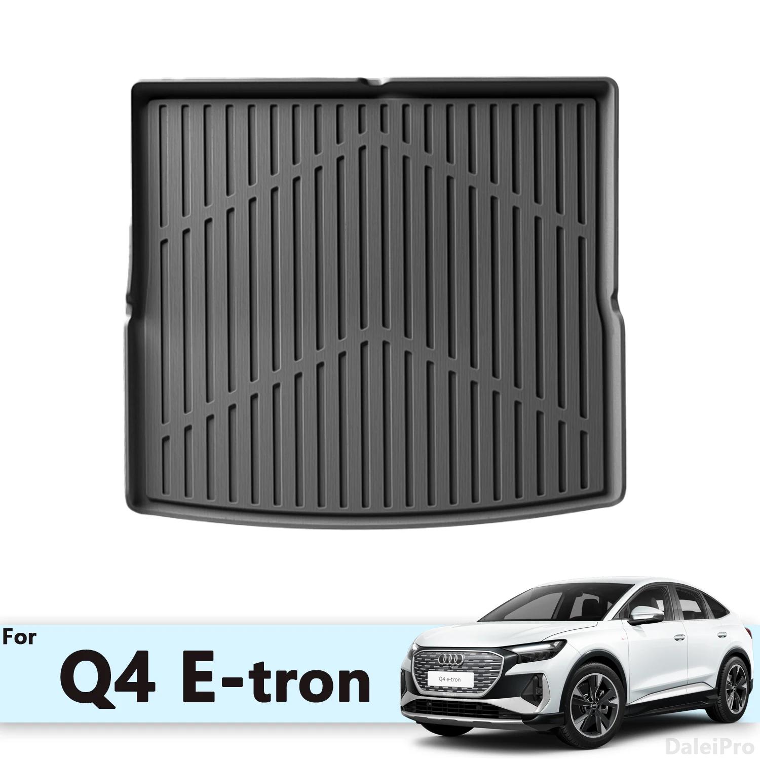 아우디 Q4 e-tron 2022 2023 2024 자동차 뒷 트렁크 매트 카고 라이너 맞춤형 3D TPE 방수 카고 매트 커버 자동차 액세서리