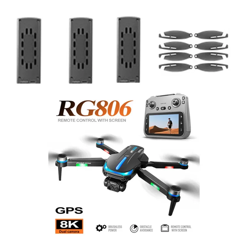 RG806MAX RC Drone 3.7V 1500Mah Battery/Propeller RG806 MAX Drone Battery RG806MAX Drone Battery Blades RG806 MAX Dron Battery