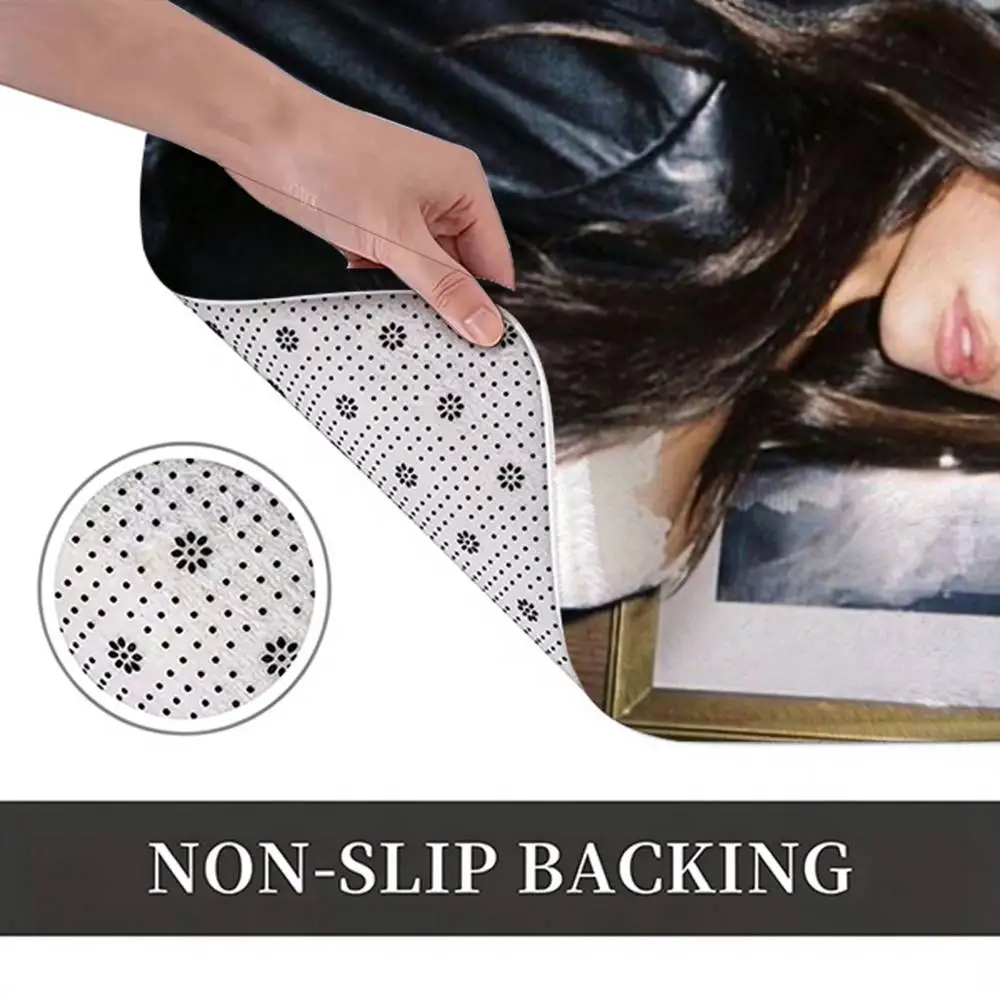 The Locket Tour M-Madison Beer Short Plush Non-Slip Floor Mat, Easy to Clean, for Bathroom Door & Bedroom Door