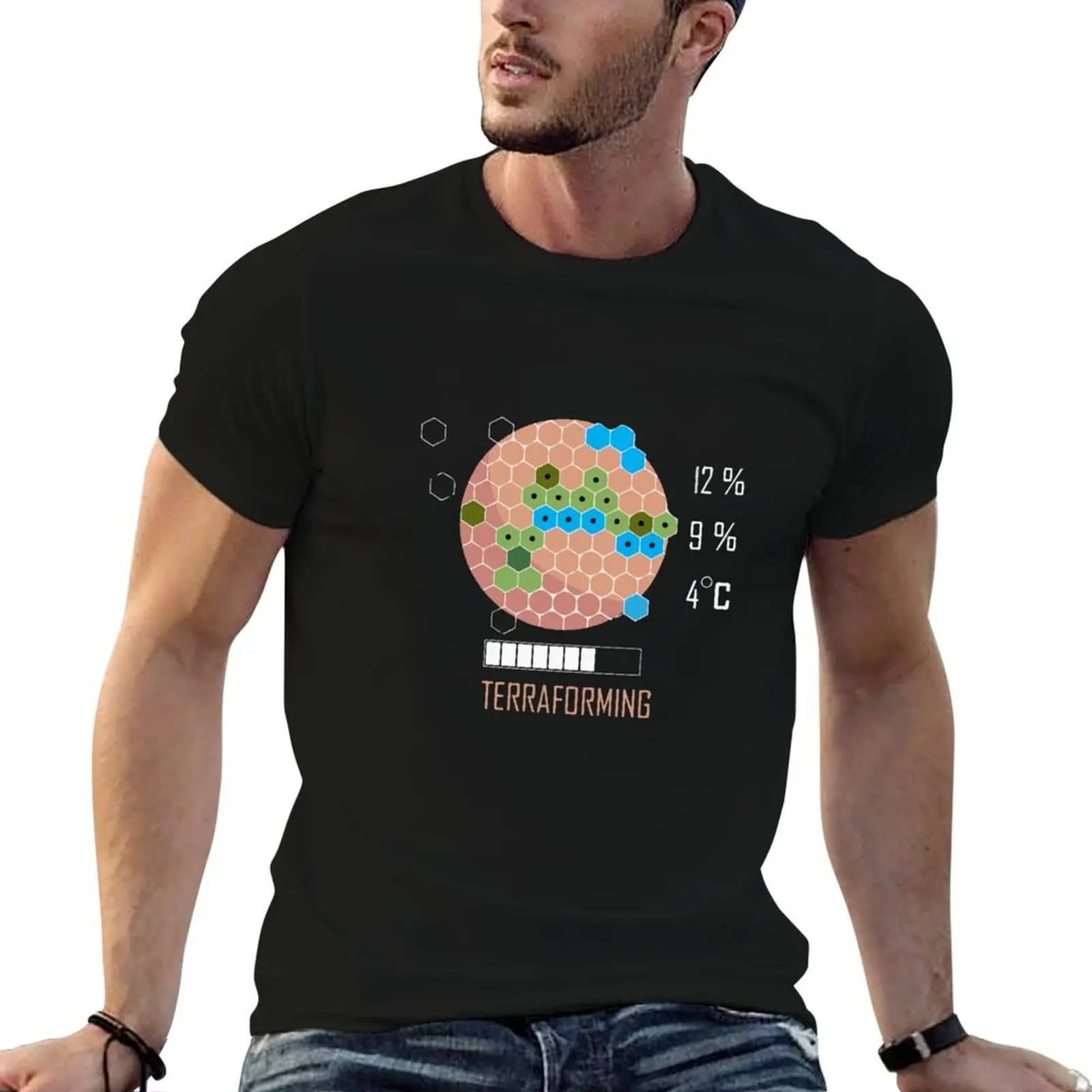 Terraforming Mars - 16 Bit Mars Terraformed - Board Game - Tabletop Gaming T-Shirt t shirts for man cotton funny T-Shirt