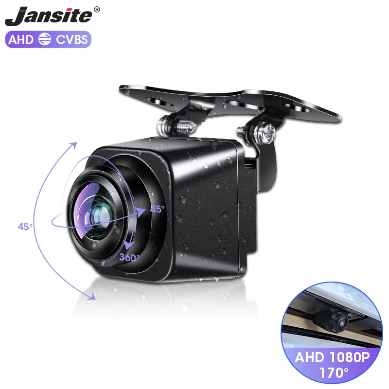 

Jansite 170° AHD 1920x1080P Universal Car Rear View Camera Golden Fisheye Lens Angle Adjustment Night Vision IP68 Waterproof