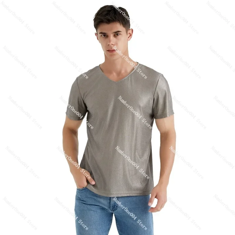 Applicable to Radiation-Proof Clothes Knitted Silver T-shirt Silver Fiber Radiation-Proof Underwear Electromagnetic Radiation