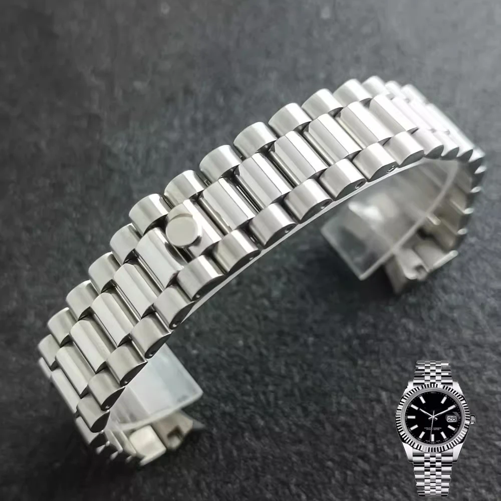904L Solid Stainless Steel Watch Accessories Strap For Rolex DATEJUST DAY-DATE OYSTERPERTUAL DATE Bracelet Watchbands 21mm 20mm
