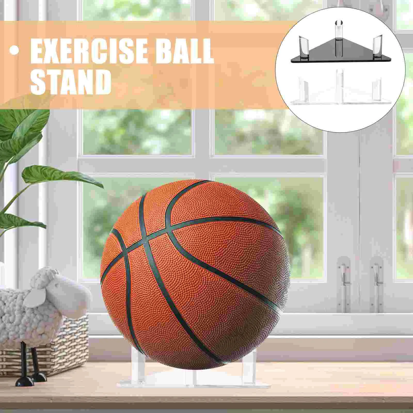 2 Pcs Ball Display Stand Basketball Volleyballs Case Football Holder Baseball Exercise Soccer Rack