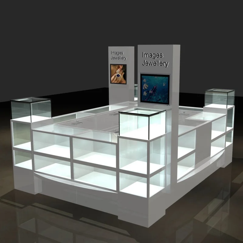 

custom.High End Jewellery Display Cabinet Jewelry Display Showcase Shopping Mall Modern Jewelry Show Kiosk for Sale