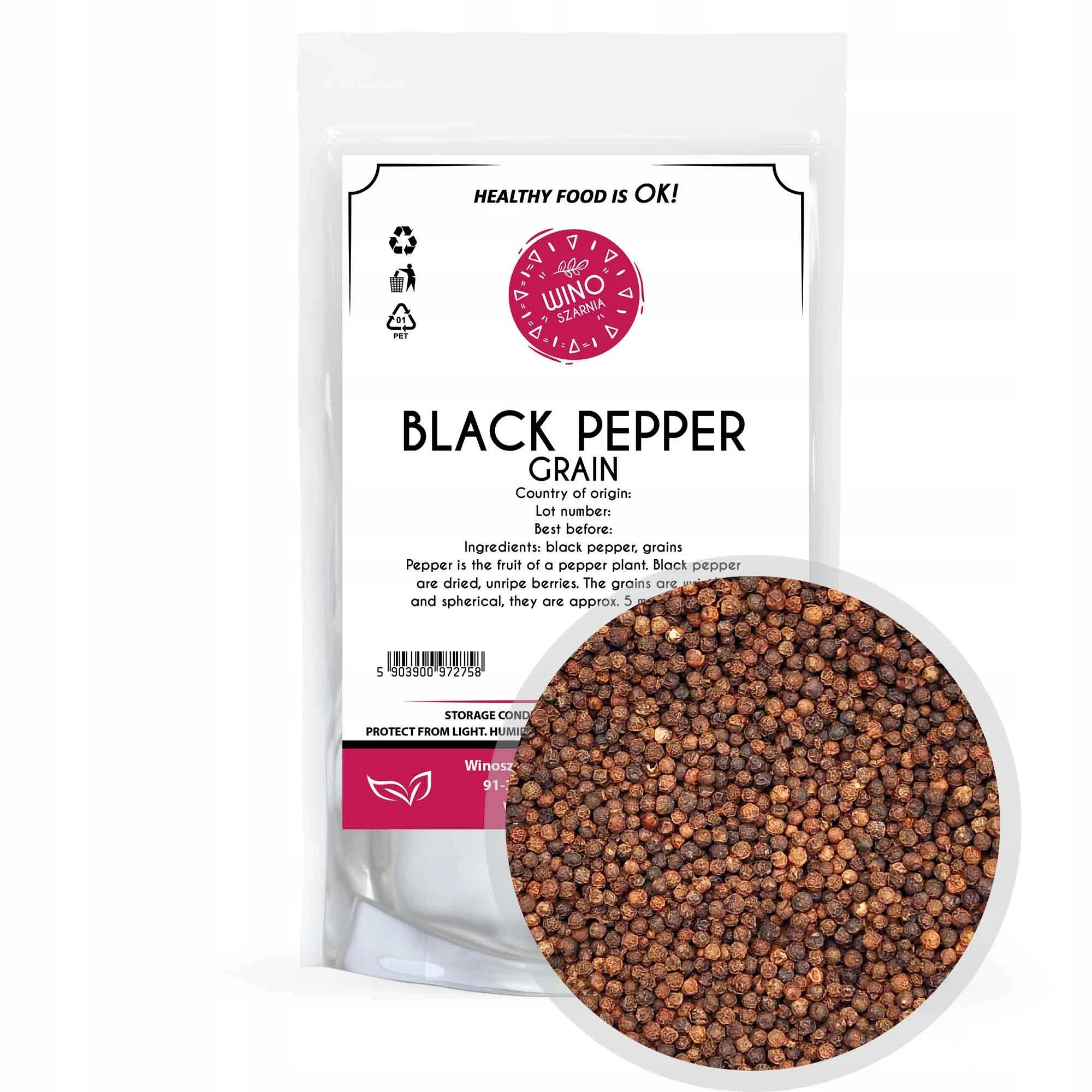 Bild 5: Schwarzer Pfeffer, Körner – 100g Körner