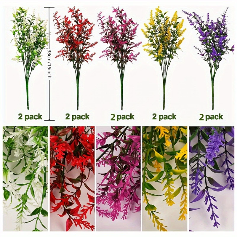 6Pcs Künstliche Lavendel Blumen Bouquet Party Geschenk Hochzeit Dekoration Outdoor Gefälschte Pflanzen Für Home Room Decor DIY Garten Pflanzen – Detail 10