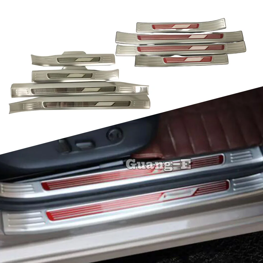 Inner Outside Door Sill Scuff Plate Cover For Volkswagen VW Passat B8 2016 2017 2018 2019 Pedal Trim Threshold Strip Accessories