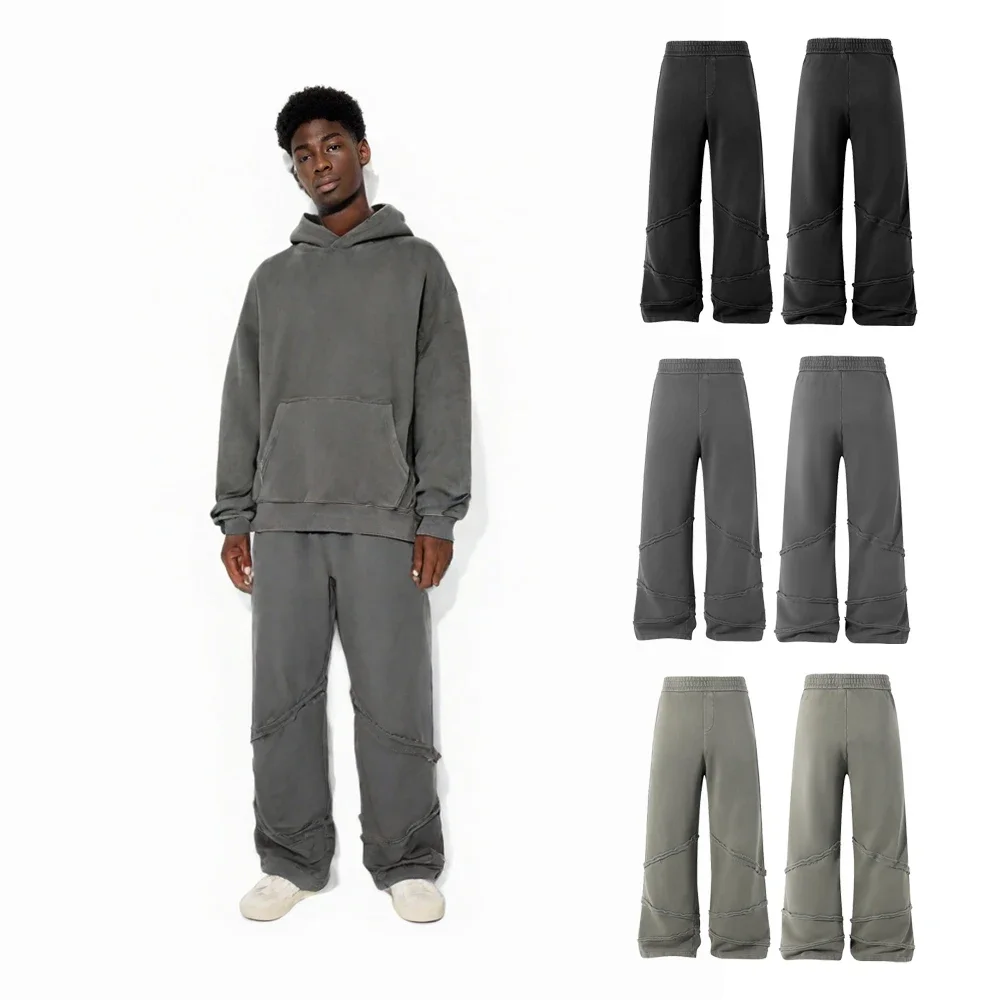 

Loose Trousers Man Hip-hop Fashion Cotton Pants Casual High Street Style Patchwork Retro Vintage Oversized Baggy Sweatpants Mans