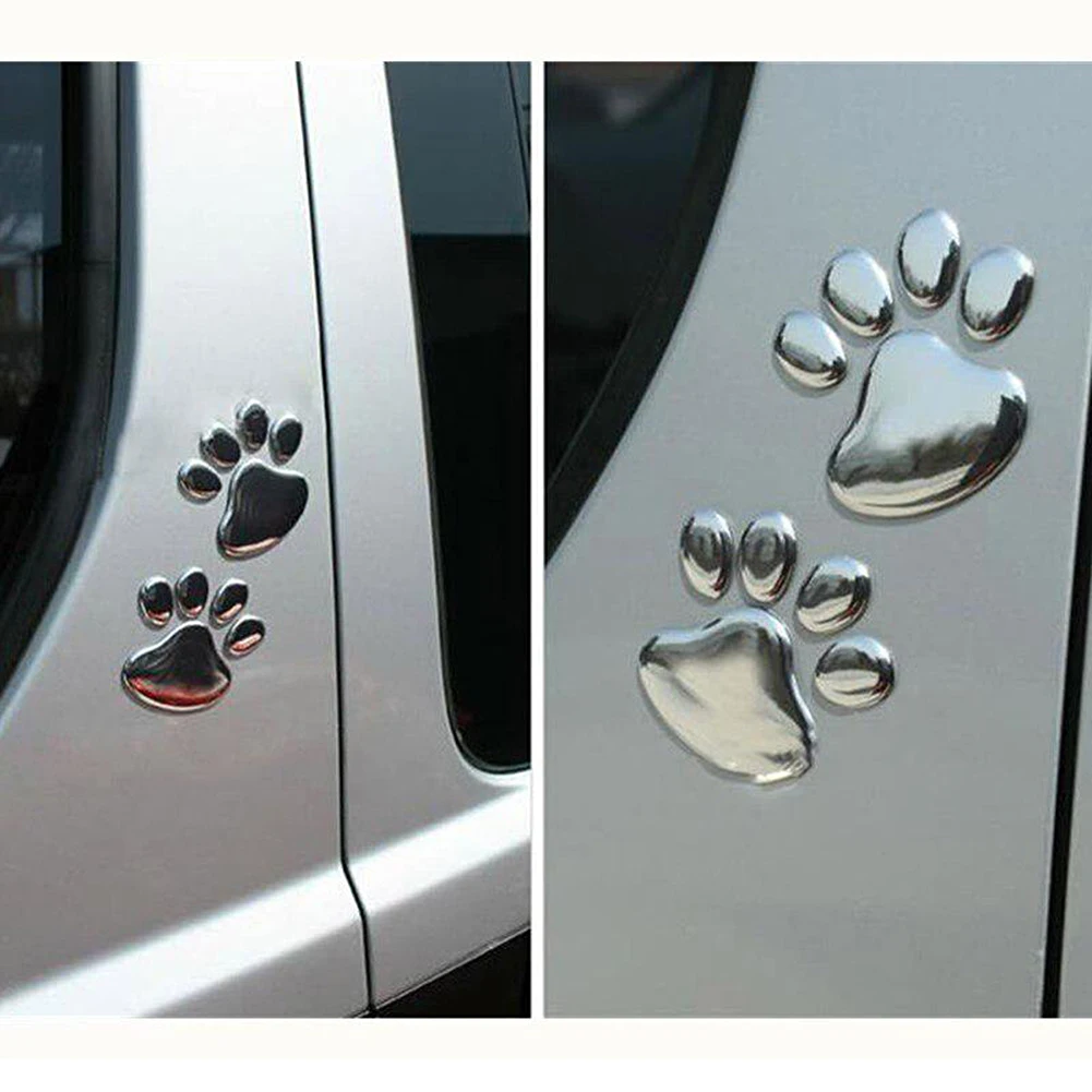 /Set Car Sticker Cool Design  3D Animal Dog  Footprint Decal Car Stickers Dog  Car Sticker