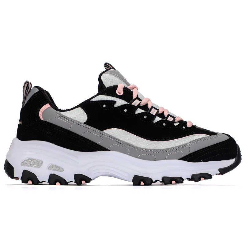 أحذية سكيتشرز النسائية D'Lites 1.0 أحذية كاجوال ذات نعل سميك أحذية الحليب والشاي والدب أحذية الباندا 13143-Bkgy #3