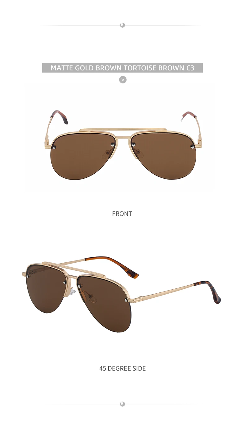 Steampunk Oval Pilot Sonnenbrille Männer 2025, Luxus Marke Vintage Doppel Strahl Sonnenbrille Für Männliche Trendy Punk Metall Rahmen Brillen – Detail 16