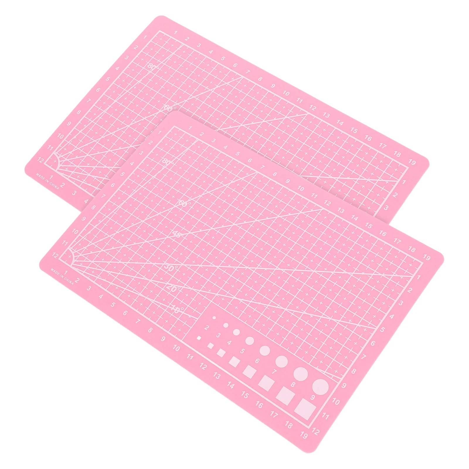 2Pcs A5 Double-Sided Cutting Mat Precision Self-Healing PVC Board for Sewing DIY Scrapbooking Crafting Measuring Grid Mat
