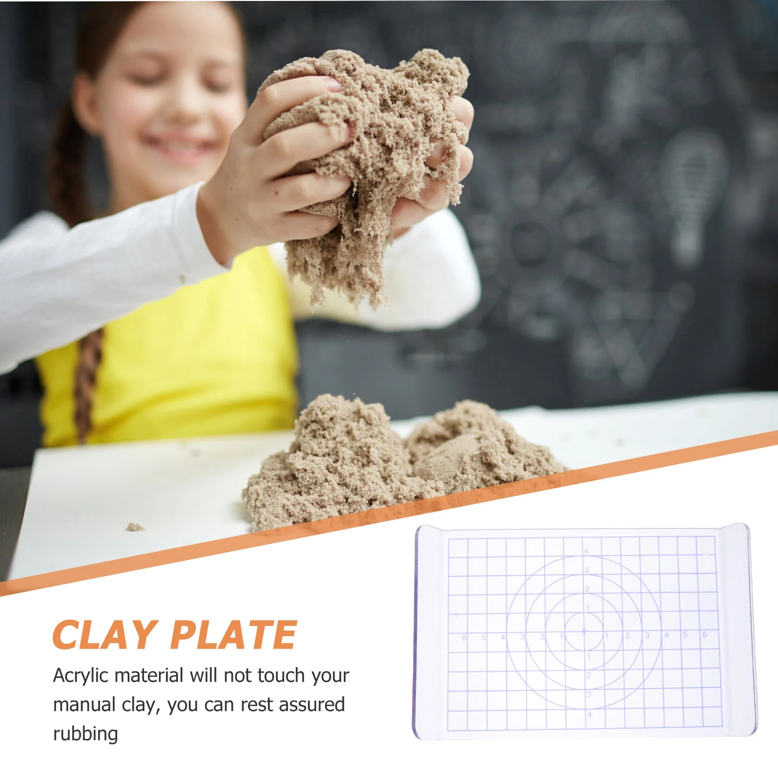 لوحة ضغط الطين الأكريليك مقاومة للخدش لوحة قابلة لإعادة الاستخدام لتشكيل الطين المتداول DIY أداة ضغط ممتازة للعمل الحرفي