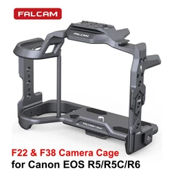 Falcam F22 F38 Quick Release System Camera Cage Rig with Cold Shoe Mount For Canon EOS R5 R5C R6 Camera 2634A