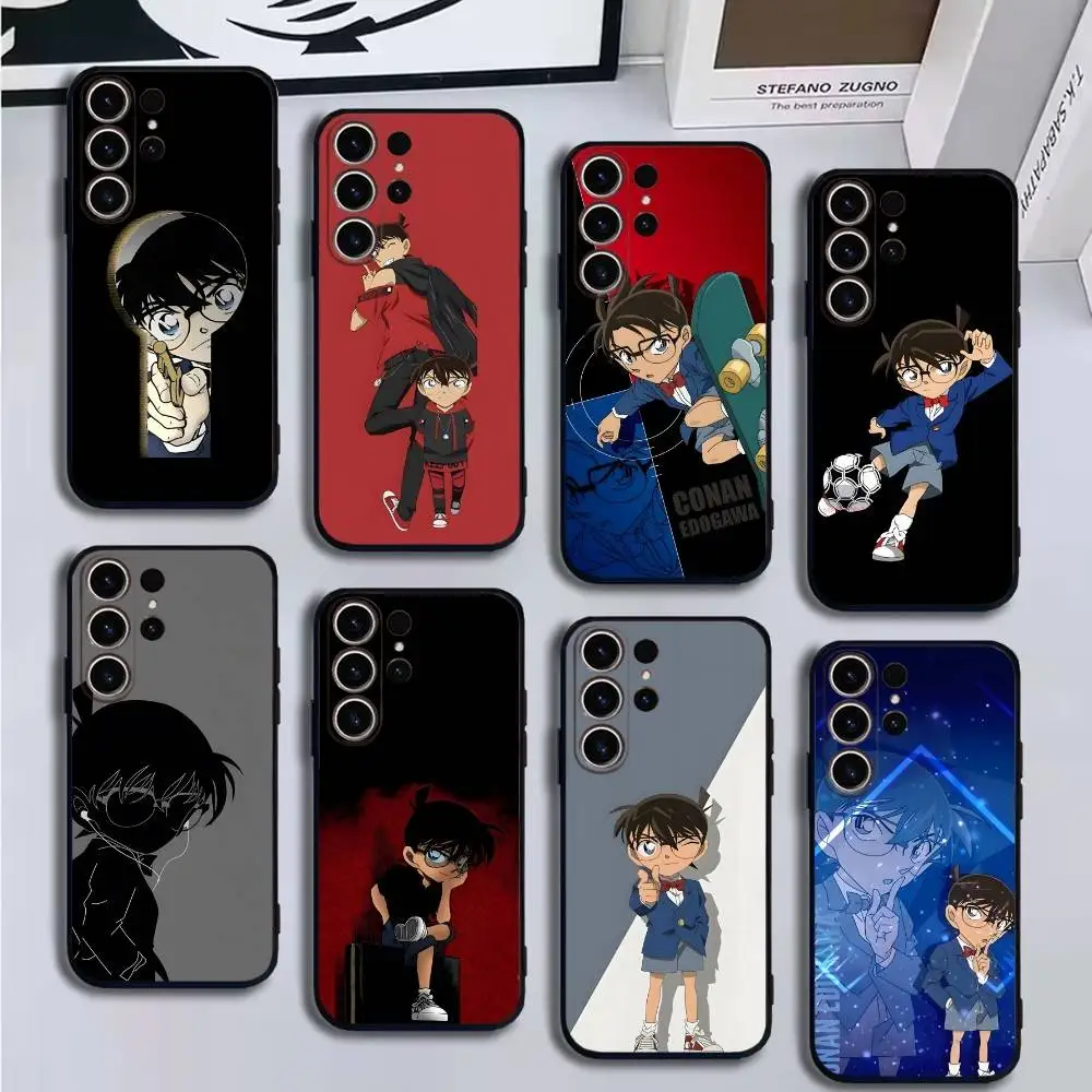 

Detective C-Conan Anime Phone Case For SamsungS25,24,21,22,23,30,Ultra,20,Plus,Fe,Lite,Note,10,9,Soft Black Cover