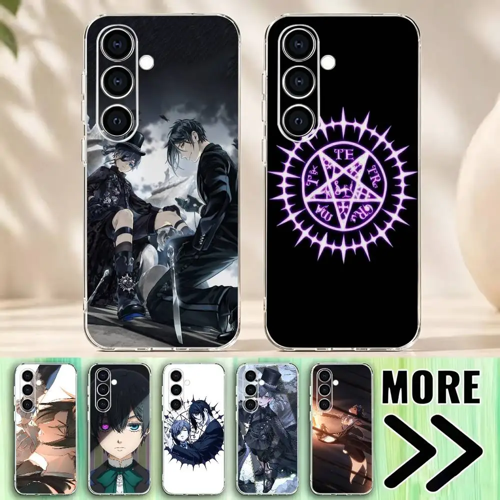 Fantasy Anime B-Black Butler so cool Phone Case Transparent Soft case Silicone For Samsung A73,A72,A71,A70,A53,A52,A51