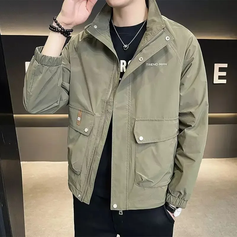 ​2025 Fall Collection Men's Workwear Jacket Waterproof Windproof Oversized Cargo Coat with Hood for Outdoor Activities​