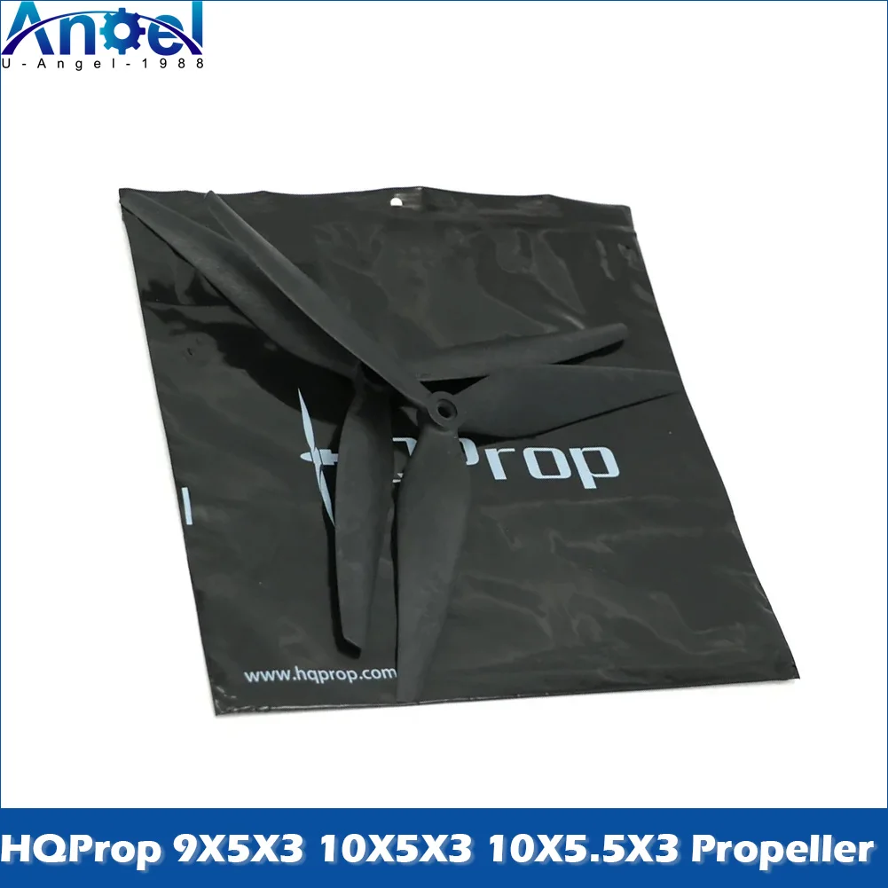 

2 Pairs HQProp 9X5X3 10X5X3 10X5.5X3 10inch 9inch 3 blades Black Carbon Reinforced Nylon Propeller for RC FPV Drone Model Parts