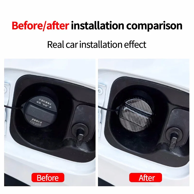 Car Carbon Fiber Fuel Tank Cover f For Audi Sport A1 A3 A4 A5 A6 A7 A8 Q2 Q3 Q5 Q7 Q8 TT S3 S4 RS5 RS6 RS7 S7 S Auto Accessories