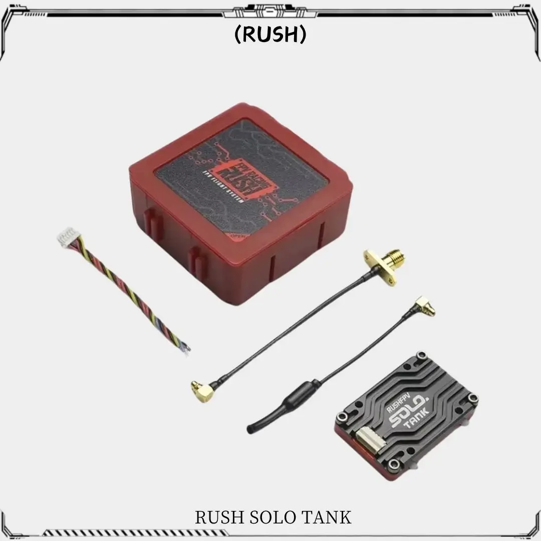 Nadajnik wideo RUSH Solo Tank 5.8G VTX Obudowa CNC 1,6 W Wbudowany mikrofon o dużej mocy Struktura rozpraszania ciepła dla RC FPV