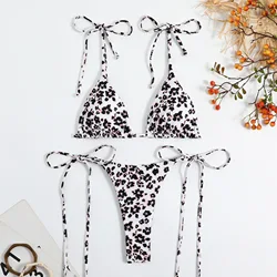 Seksowny kwiatowy nadruk mikro mini bikini halter trójkąt strój kąpielowy stringi strój kąpielowy kobiety biquini bikini zestaw kostiumy kąpielowe