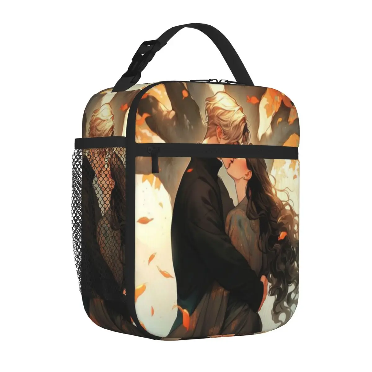 Bestselling Autumn Kisses Nautical Neoprene Lunch Bag Family Outing Waterproof Lunch Bag