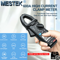 Mestek CM83E 6000 Counts Digital Clamp Meter AC DC Current Multimeter Ammeter Voltage Tester Car Amp Hz Capacitance NCV Ohm Tool