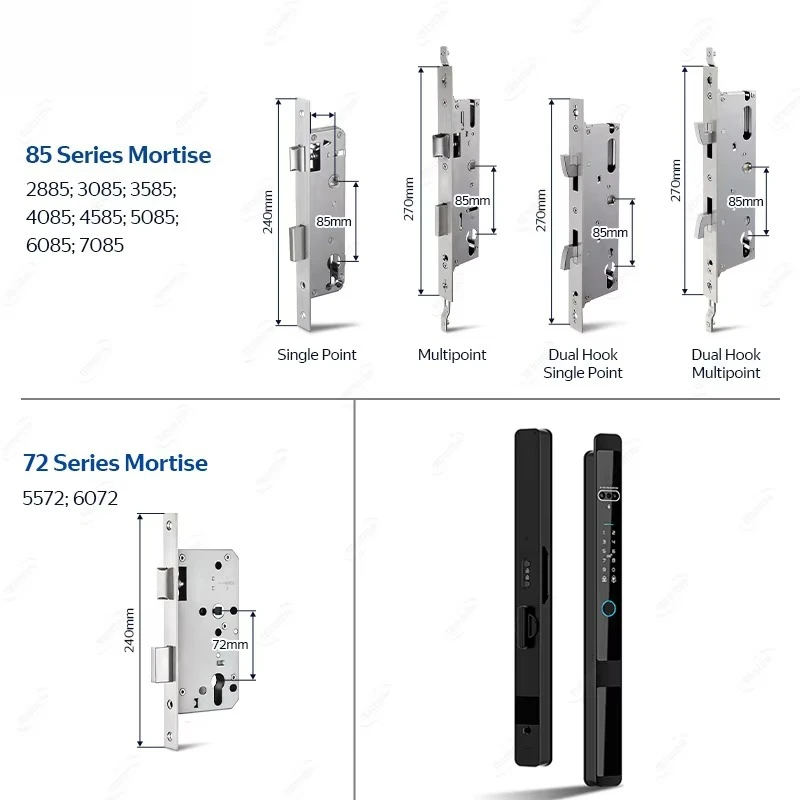 Fechadura Digital Waterproof  WIFI Fingerprint Biometric Intelligent Keyless Glass Door Aluminum Sliding Smart Door Lock