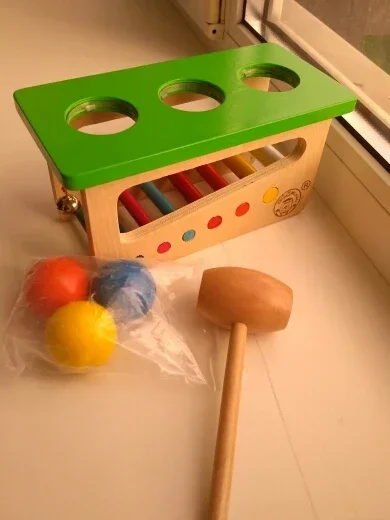 [Grappig] Baby Hout Geluid Klop Bal Percussie Punch En Drop Instrumenten Hameren En Beukende Rol Bank Muziek Speelgoed Kinderen Cadeau