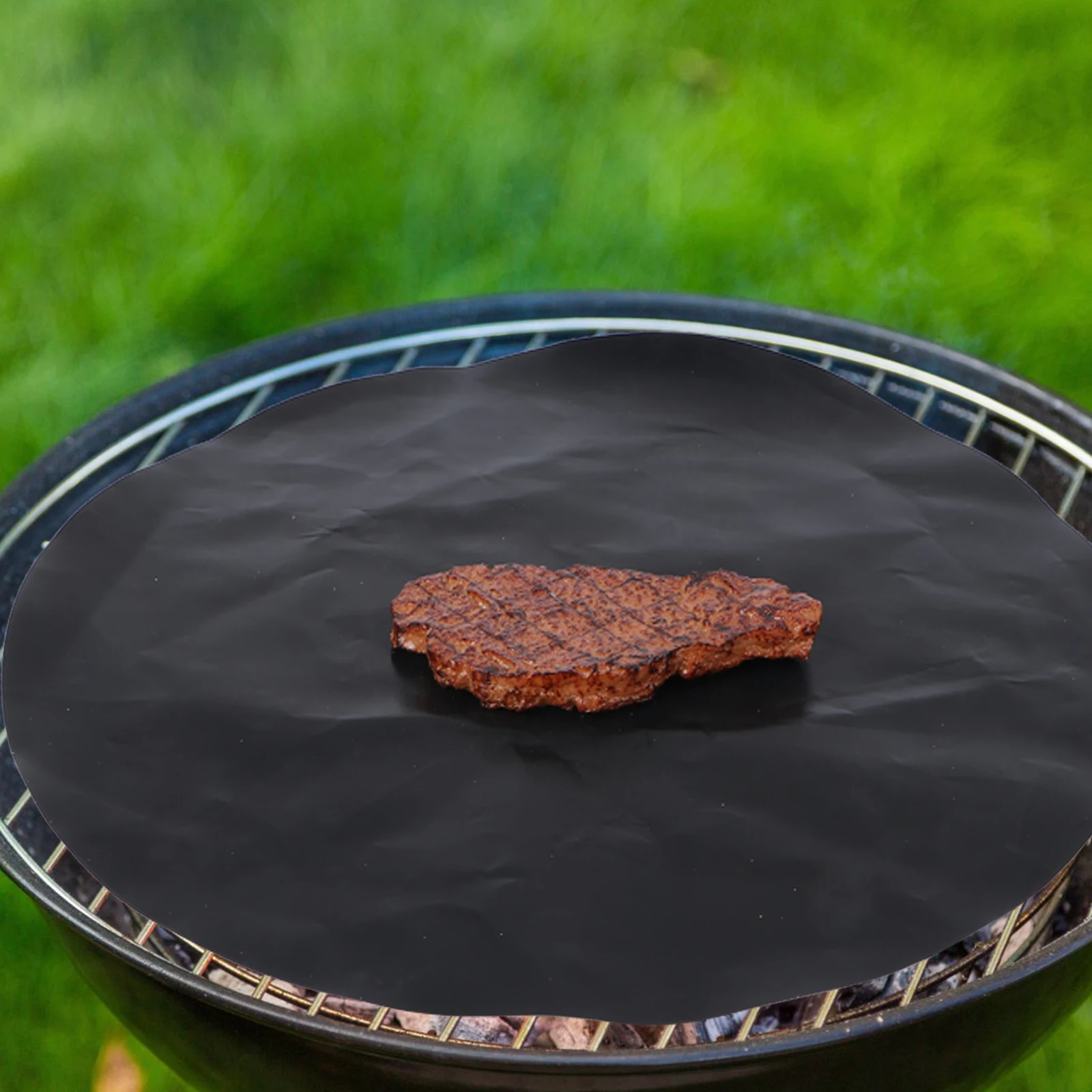 

Non-Stick BBQ Grill Mat Reusable for Barbecue Healthy Cooking Oil-Free Easy Clean PTFE Coated Fiberglass Safety Circle