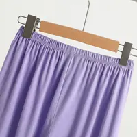 Modal Wide Leg shorts Solid Color Summer Women's short pants over the knee Plus size Loose Sleeping shorts 5