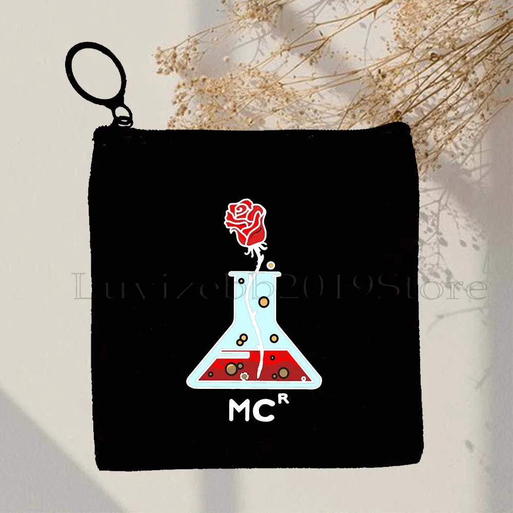 My Chemical Romance Mcr Dead Hell Heaven Flower i'm not okay Canvas Coin Purse Key Case Storage Card Bag Wallet Zipper Pouch