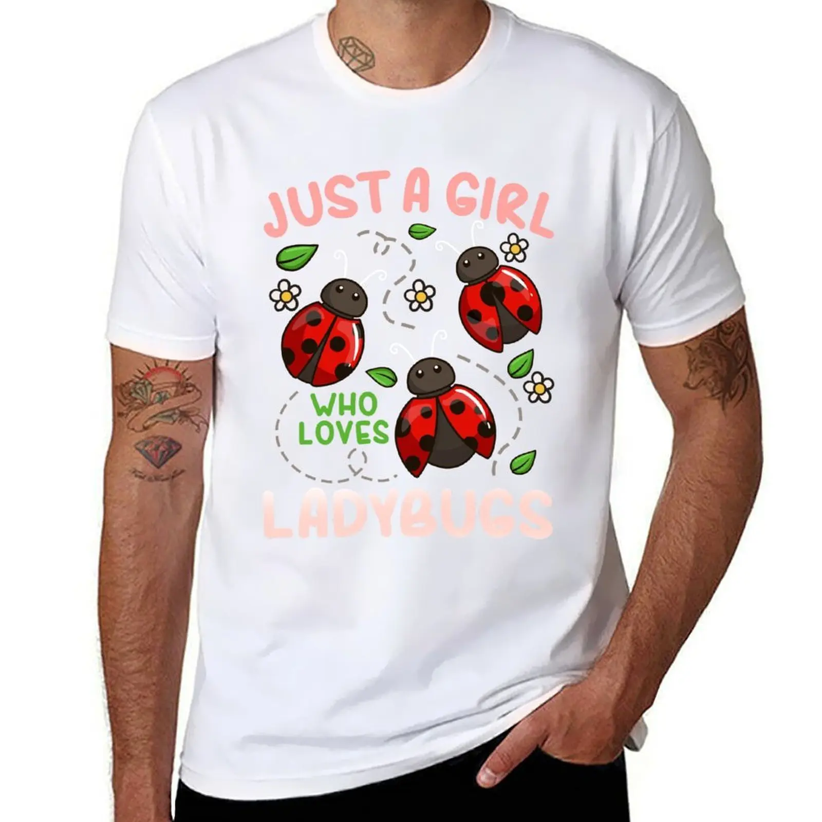

Ladybug Ladybug Lover Insect T-Shirt t shirts for man cotton soft funny t shirts cotton T-Shirt