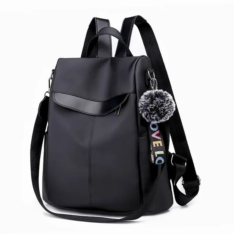 Fashion Backpack 14 inch Laptop Backpacks Women Travel Bags Solid Color School Bag Detachable Shoulder Strap Shoulder Bag