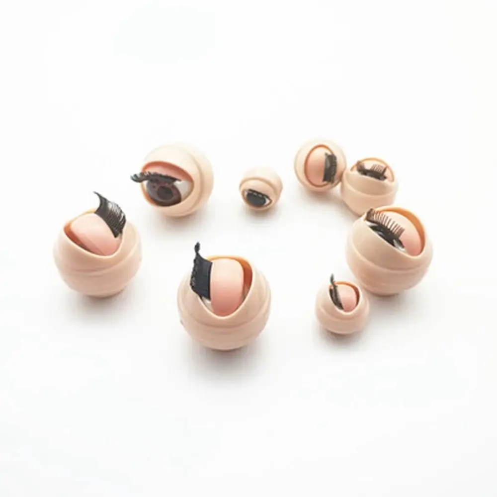 Silicone Doll Eye Accessories Doll Activity Eyes Simulation Active Eyeball DIY Doll Eyes Doll Rolling Eyeballs with Eyelashes