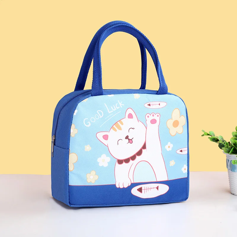 Cartoon Lunch Bag Children\'s Portable Insulated Bag Aluminum Foil Large Capacity Office Worker Student Portable Lunch Box Bag