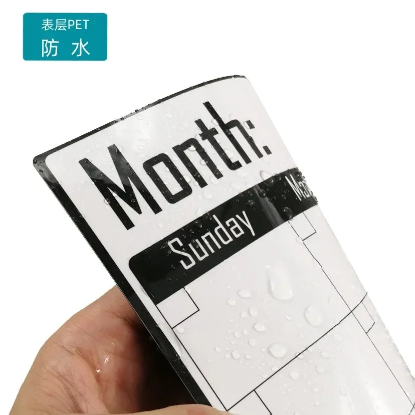 Whiteboard Erasable Calendar Sticker Set Weekly and Monthly Schedule Removable Magnetic Message Board Refrigerator Sticker