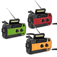 Hand Crank Emergency Radio Solar Crank Portable Outdoor Radio with USB Charging and SOS Alarm Multi-function Emergency Radio