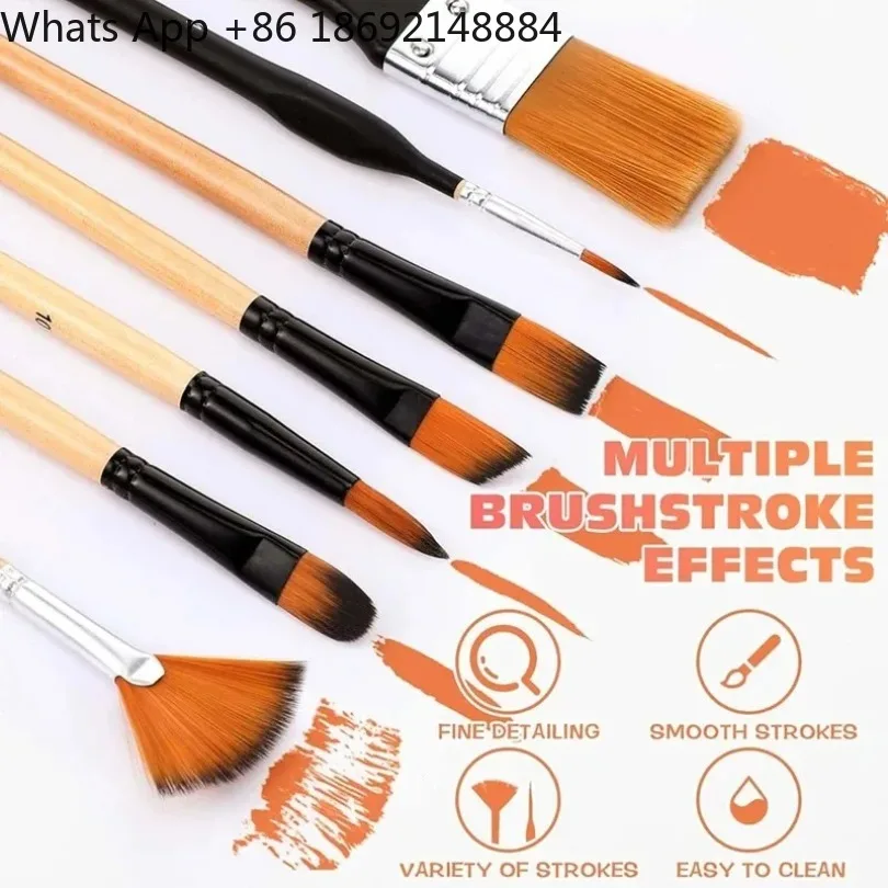32-Piece Brush Set, Artist Series, Suitable for Acrylic, Oil, Watercolor and Gouache  Suitable for Artists and Beginners