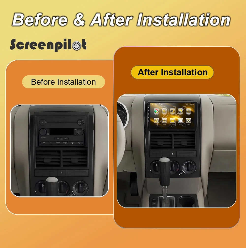 Android 16 Car Radio Stereo For Ford Explorer 2005 2006 2007- 2010 Stereo Head Unit Multimidia Player GPS Carplay Android Auto