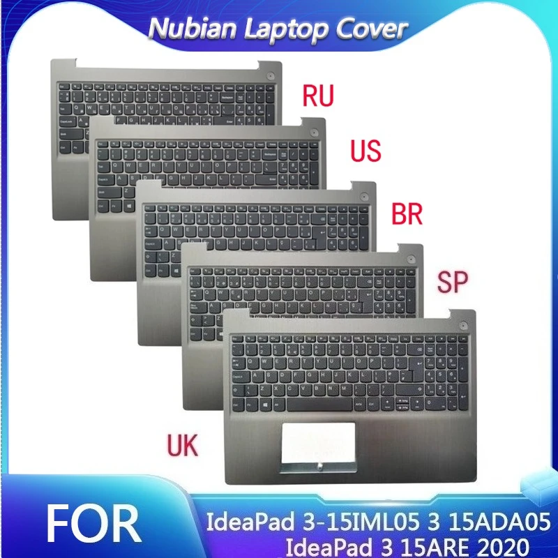 

Новинка для IdeaPad 3 15IML05 ADA05 15ARE05 2020, подушечка для рук с клавиатурой/крышкой хоста, клавиатура США, Великобритании, SP RU