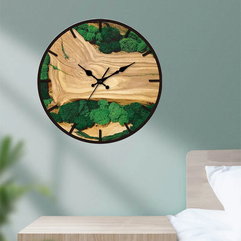 Neue transparente Acryl-Wanduhr mit Holzmaserung, hochwertige Luxus-Wanddekoration, Uhren für Wohnzimmer, Schlafzimmer, Büro, Zuhause – Detail 5
