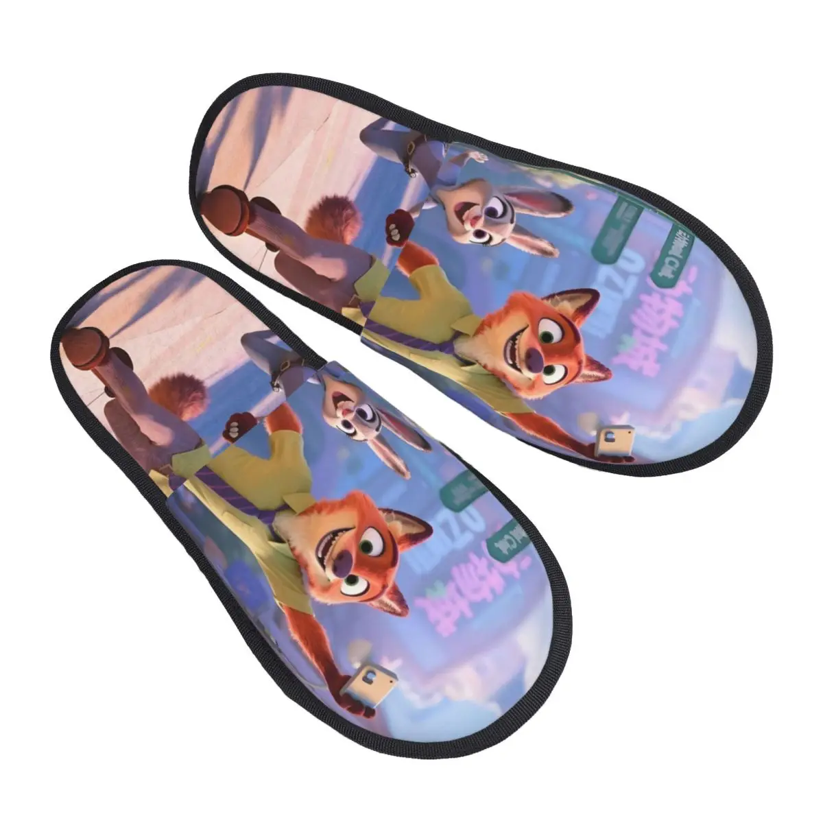 

Пользовательские гостевые тапочки Zootopia для ванной комнаты, женские домашние тапочки Джуди и Ника