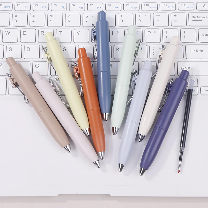 0.5mm Small Thick Core Fat Mini Pocket Pen Neutral Quick Dry Waterproof Uniball One Push Portable