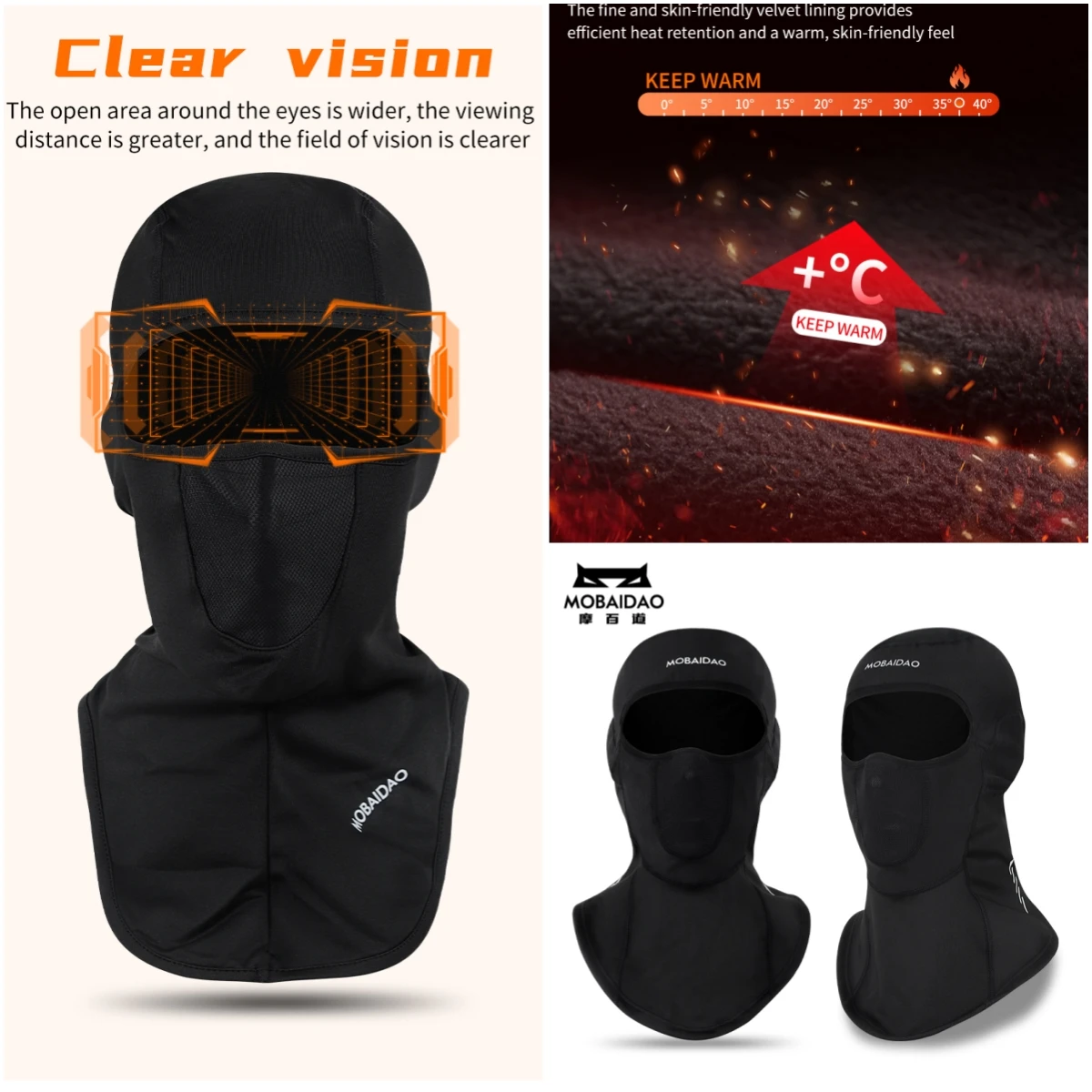 

Winter Cycling Head Cover Face Mask Protection Dustproof Windproof Face Cover for Skiing Snowboarding Cycling Outdoors