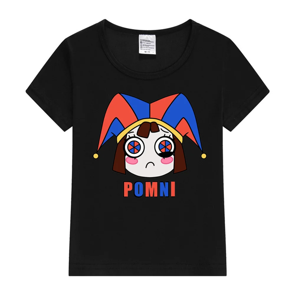 2024 New Pomni with Name The Amazing Digital Circus Graphic Printed Kids Tshirt Fashion Boys Girls Unisex Clothes wholesale