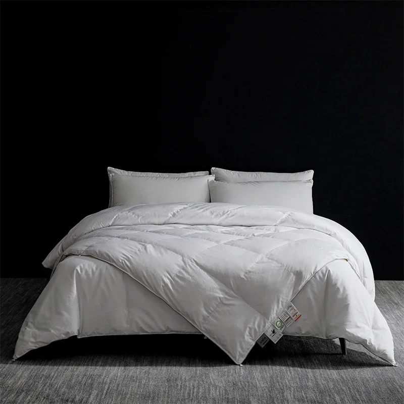 King Size Goose Down & Silk Duvet Set - Master Bedroom Luxury, 240x260cm, Zipper Connect