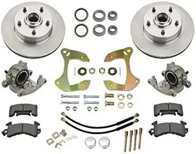 Speedway Motors Deluxe Disc Brake Kit, 1955-1964 Chevy Full-Size Car, For Stock Drum Brake Spindles Only, Improve Brake Performa