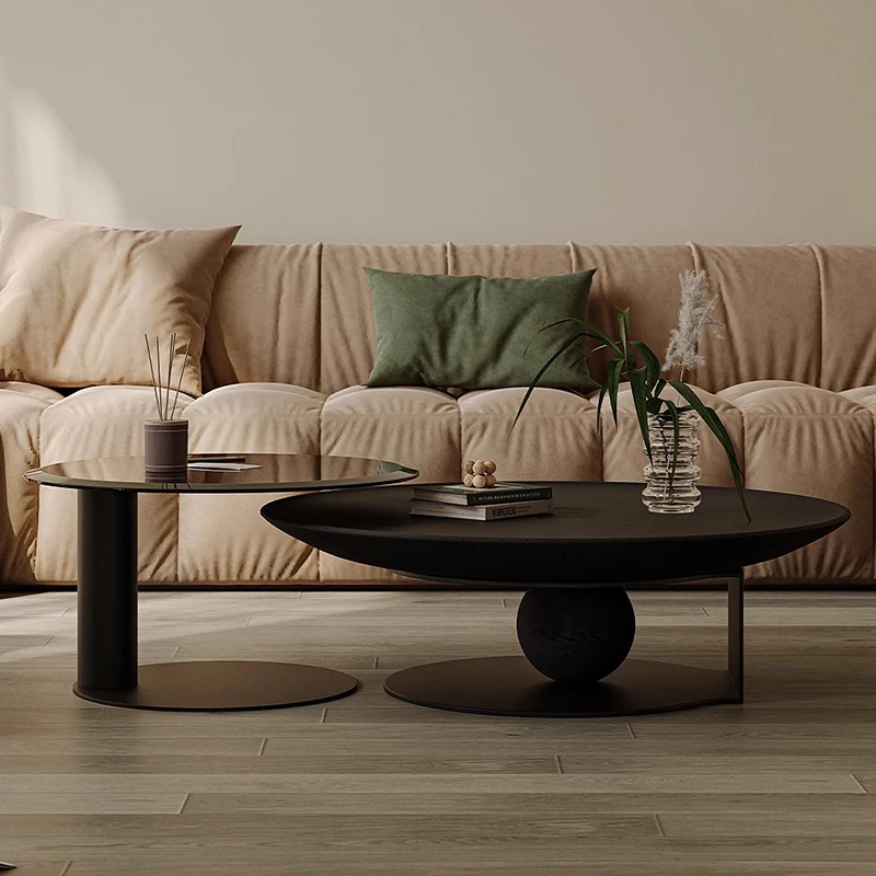 

Wood Living Room Coffee Table Bedroom Books Nordic Designer Round Aesthetic Side Table Minimalist Unique Meubles Home Furniture